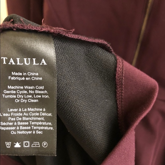 Aritzia (Talula) Long Sleeve Wine Dress - Size 4 - Picture 9 of 9